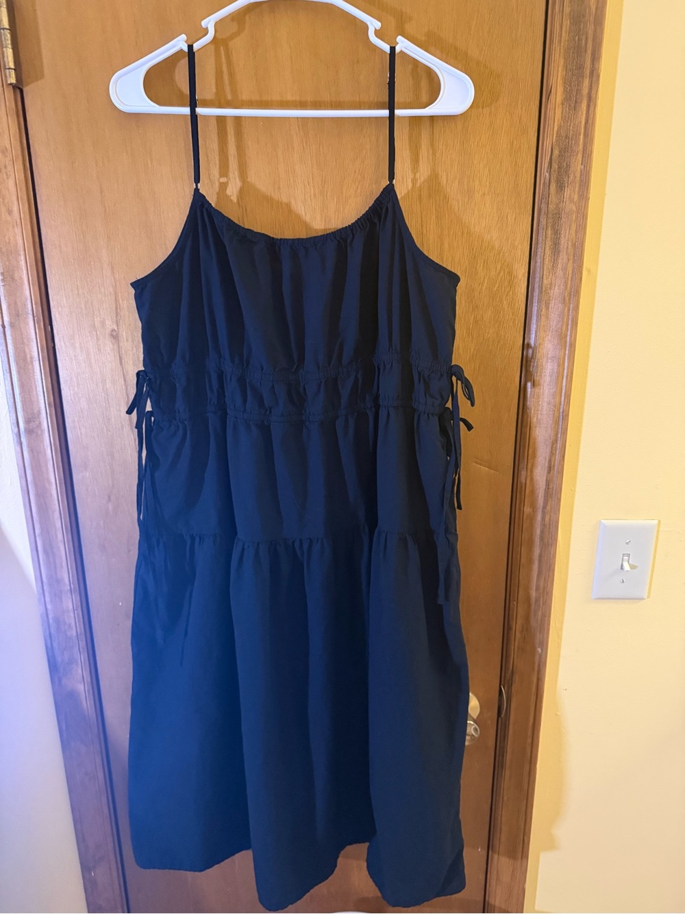 Universal Thread Black Midi Sundress with Spaghetti Straps